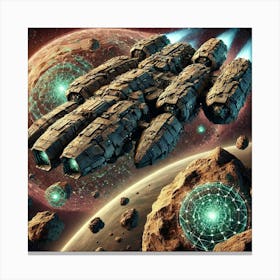 Stoneclad Defender With Earth Based Energy Shields Canvas Print