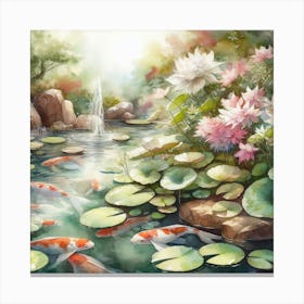 Koi Pond Canvas Print