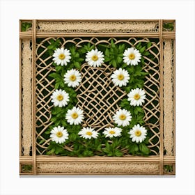 Imagine Vines Of Many Intertwined Small White Dais rug(1) Canvas Print