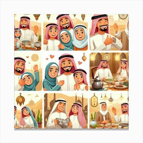 Arabic Family Canvas Print