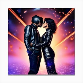 Kissing Couple Canvas Print