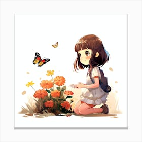 Kawaii Girl Canvas Print