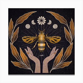 Save The Bees Square Canvas Print
