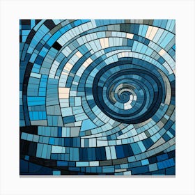 Blue Mosaic Background Canvas Print