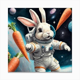 Rabbit In Space 10 Canvas Print