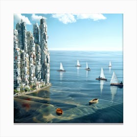 Metropolitan Harbor Canvas Print