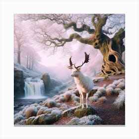 Deer In The Forest 41 Canvas Print