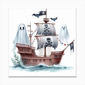 A ghost pirate ship 6 Canvas Print