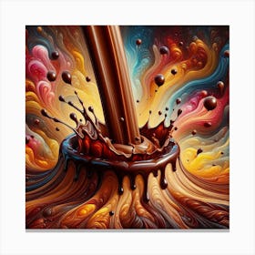 Chocolate Pouring 1 Canvas Print