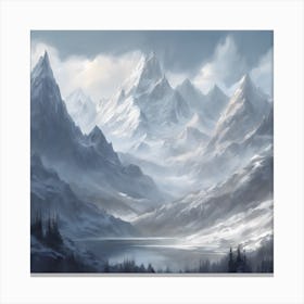 Snowy Mountains Canvas Print