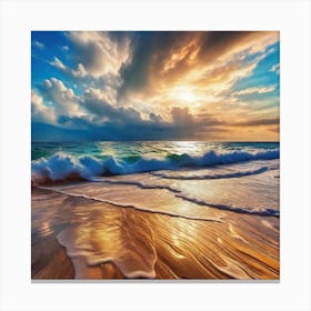 Sunset At The Beach 78 Canvas Print