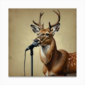 Deer Singing 1 Canvas Print