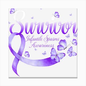 Butterfly Survivor Infantile Spasms Awareness Warrior Canvas Print