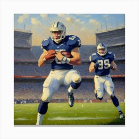 Game Time Football Star in High-Intensity Play Canvas Print