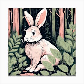 Rabbit In The Woods 12 Canvas Print