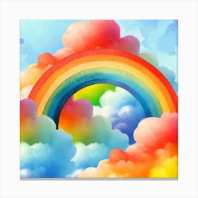 Rainbow Art ( Rainbow In The Sky) Canvas Print