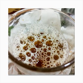 Cup Of Tea with foam and bubbles 3 Canvas Print
