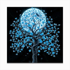 Blue Tree 4 Canvas Print