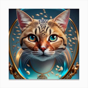 Cat In A Mirror Canvas Print