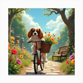 Flux Dev A Young Cavalier King Charles Spaniel With A Gentle E 3 Canvas Print