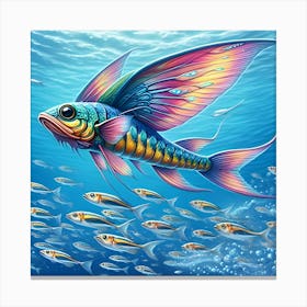 A Image Of A Flying Fish 3 Canvas Print