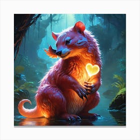 Love Glowing Love Element Animal 4 Canvas Print