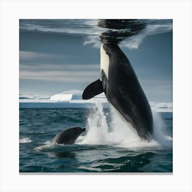 Orca Whales Canvas Print