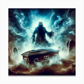 Satan In The Coffin Canvas Print