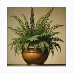 Fern In A Pot 2 Canvas Print