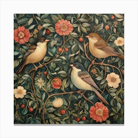 Birds In The Garden Canvas Print