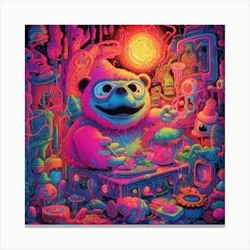 Psychedelic Teddy Bear Canvas Print