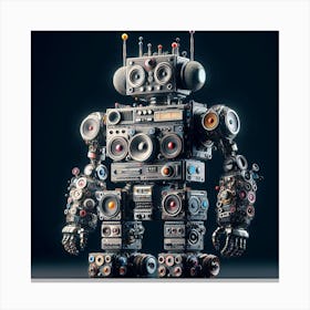 Robot With Speakers Canvas Print