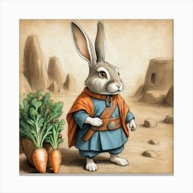 Rabbit Of The Desert Canvas Print