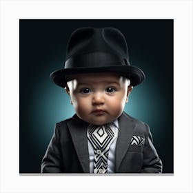 Baby Boy In A Suit Canvas Print