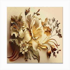 Nature-Inspired Botanic Print: Oil Flower Painting Canvas Print