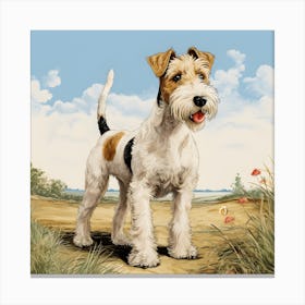 Wire Hair Fox Terrier Countryside 2 Canvas Print