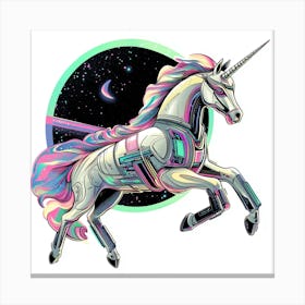 Unicorn In Space Canvas Print