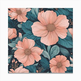 Floral Wallpaper Canvas Print