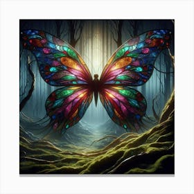 Butterfly In The Forest 16 Canvas Print