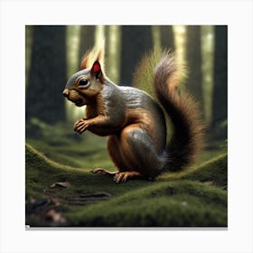 Squirrel In The Forest 322 Canvas Print