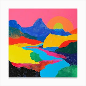 Colourful Abstract Chitwan National Park Nepal 4 Canvas Print