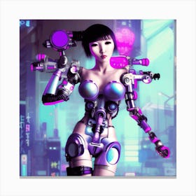 Cybernetic Woman Canvas Print