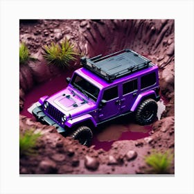 Purple Jeep Wrangler Canvas Print