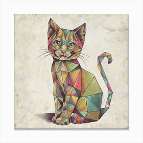 Geometric Cat 4 Canvas Print