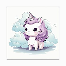 Cute Unicorn 81 Canvas Print