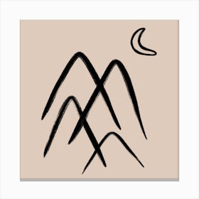 The Mountains Square Canvas Print