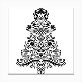 Ornamental Christmas Tree Vector Canvas Print