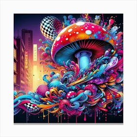 Psychedelic Mushroom 7 Canvas Print