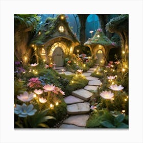 Fairy Garden paintings art print Canvas Print