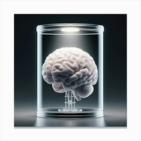 Brain In A Glass Jar 1 Canvas Print